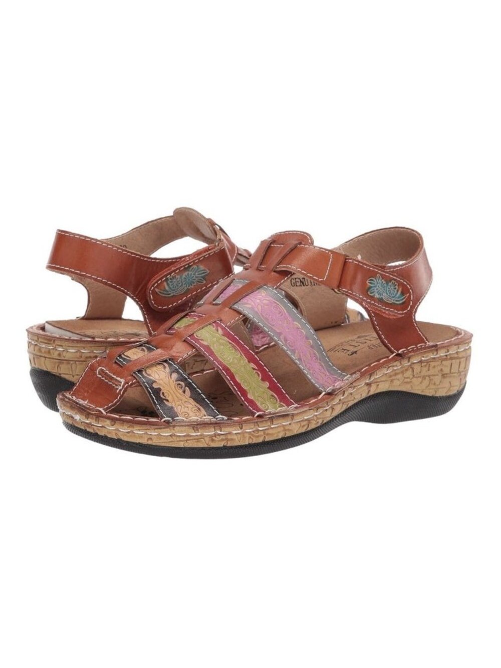 L'Artiste by Spring Step LANE Sandal Camel Color Leather Size 39 (US 8 1/2) NEW